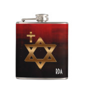 Davidsstern Flasche Flachmann (Vorderseite)