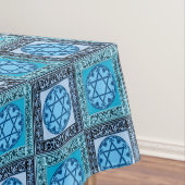 Davidsstern Floret-Blau Tischdecke (Beispiel)