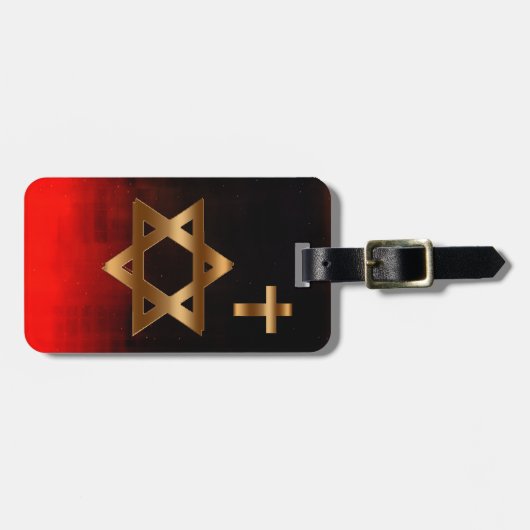 Davidsstern Gepäckanhänger (Vorderseite horizontal)