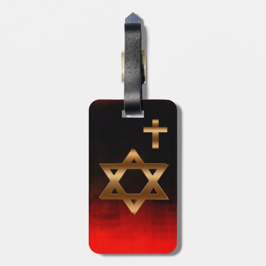 Davidsstern Gepäckanhänger (Rückseite vertikal)