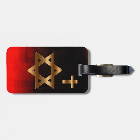 Davidsstern Gepäckanhänger (Rückseite horizontal)
