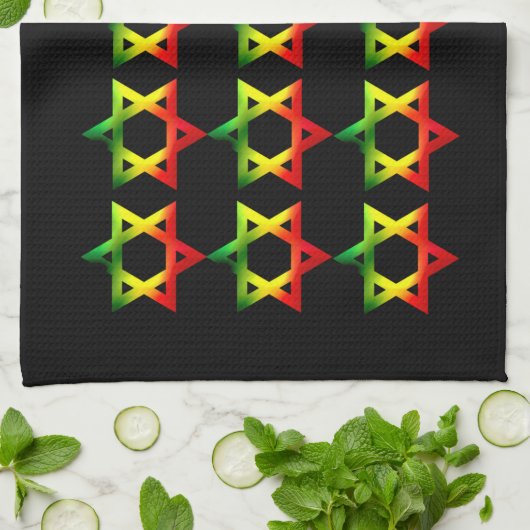 Davidsstern Geschirrtuch (Gefaltet)