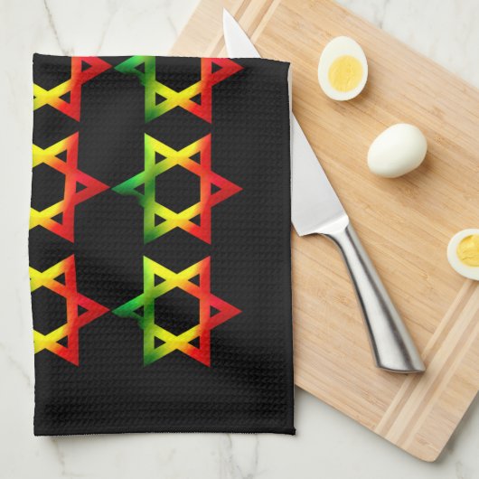 Davidsstern Geschirrtuch (Viertel Falte)