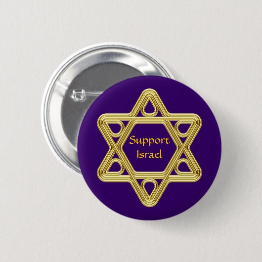 Davidsstern Gold Button (Vorne & Hinten)