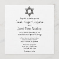 Davidsstern Hochzeits-Einladungen