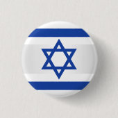 Davidsstern Israelische Flaggen-weißes Blau Button (Vorderseite)