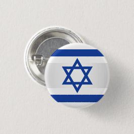 Davidsstern Israelische Flaggen-weißes Blau Button
