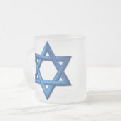 Davidsstern Jüdisch Mattglastasse (Vorderseite Links)