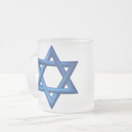 Davidsstern Jüdisch Mattglastasse (Vorderseite Links)