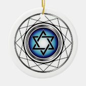 Davidsstern Jüdisches religiöses Symbol Keramikornament (Vorne)