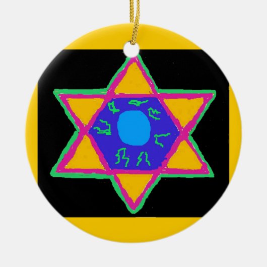 Davidsstern Keramikornament (Vorne)