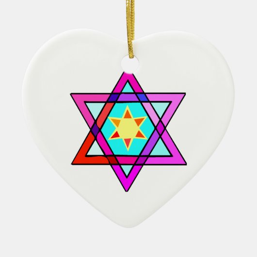 Davidsstern Keramikornament (Vorne)