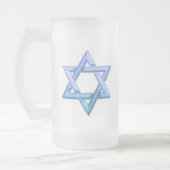 Davidsstern Mattierte Bier-Tasse Mattglas Bierglas (Links)