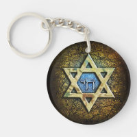 Davidsstern Mit Chai-Symbol des Lebens in der