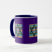 Davidsstern Mosaik-Shalom Tasse (Vorderseite Links)