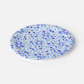 Davidsstern Muster-Chanukka-Passahfest Pappteller (Schrägansicht)