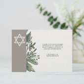 Davidsstern Natur-Trauerfall danken Ihnen zu Dankeskarte (Stehend Vorderseite)