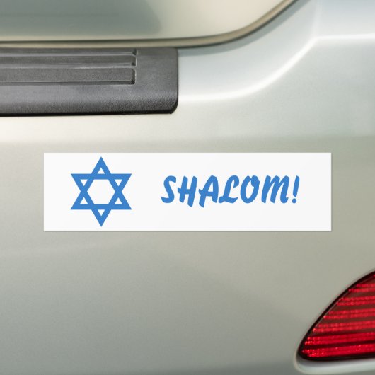 Davidsstern, SHALOM! Autoaufkleber (Auf Auto)