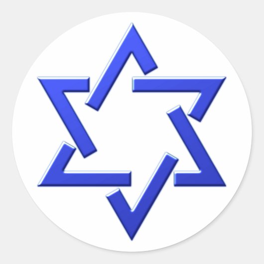 Davidsstern Siegel Salomon seal Runder Aufkleber (Vorderseite)