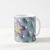 Davidsstern Spitze-Hintergrund Kaffeetasse (VorderseiteRechts)