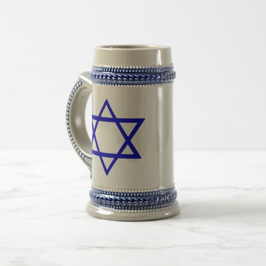 Davidsstern Stein Bierglas (Vorderseite Links)
