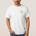 Davidsstern T-Shirt<br><div class="desc">Dieses ein Bronzedavidsstern, der zu jeder möglicher Zazzle Farbe geändert werden kann, die, Sie wollen und den Hintergrund auch.</div>