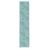 Davidsstern Türkis Kurzer Tischläufer (Vorderseite)