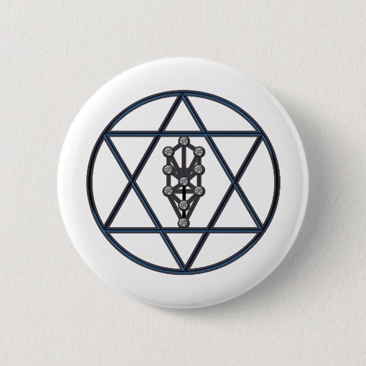 Davidsstern U. Sefirah Button (Vorderseite)