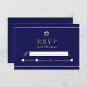 Davidsstern UAWG tief Blau | mit Adresse RSVP Karte (Vorne/Hinten)