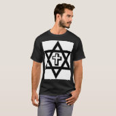 DAVIDSSTERN UND CHRISTLICHEN QUERentwurf T-Shirt (Vorne ganz)