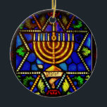 DAVIDSSTERN UND MENORAH KERAMIK ORNAMENT<br><div class="desc">FOTO</div>