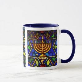 DAVIDSSTERN UND MENORAH TASSE
