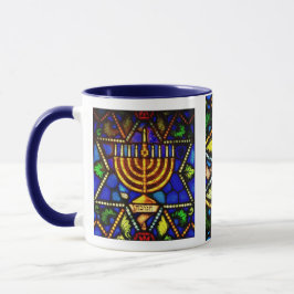 DAVIDSSTERN UND MENORAH TASSE