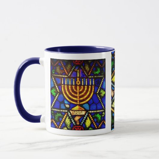 DAVIDSSTERN UND MENORAH TASSE (Links)