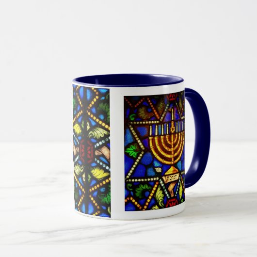 DAVIDSSTERN UND MENORAH TASSE (VorderseiteRechts)