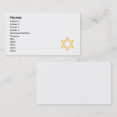 Davidsstern Visitenkarte (Vorne/Hinten)