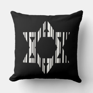 DAVIDSTERN-BALKENCODE Judentum Musterdesign Kissen