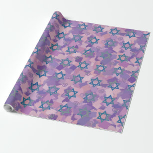 Davidstern Chanukka Geschenkpapier