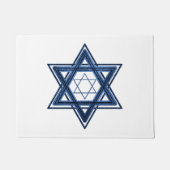 Davidstern | Classic Blue Modern Minimalistisch Fußmatte (Vorderseite)