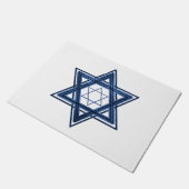 Davidstern | Classic Blue Modern Minimalistisch Fußmatte (Schrägansicht)