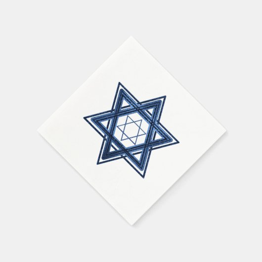 Davidstern | Classic Blue Modern Minimalistisch Serviette (Ecke)