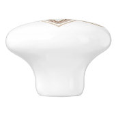 Davidstern | Elegantes Gold und Weiß modern Keramikknauf (Seitenansicht)
