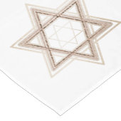 Davidstern | Elegantes Gold und Weiß modern Kurzer Tischläufer (Ecke)