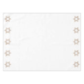 Davidstern | Elegantes Gold und Weiß modern Tischdecke (Vorderseite (Horizontal))