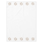 Davidstern | Elegantes Gold und Weiß modern Tischdecke (Vorderseite)