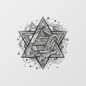 Davidstern Fensteraufkleber (Blatt)