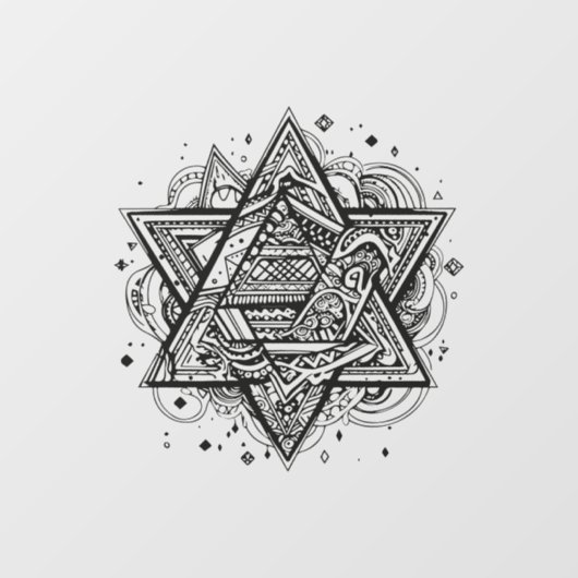 Davidstern Fensteraufkleber (Blatt)