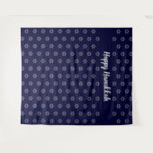 Davidstern | Happy Hanukkah Blue | Hintergrund Wandteppich (Vorderseite (Horizontal))