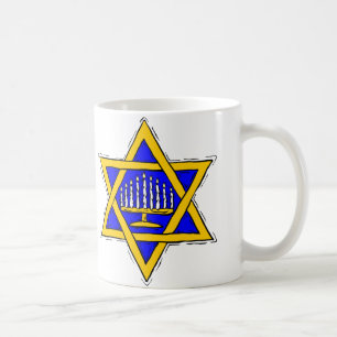 Davidstern & Menora Kaffeetasse
