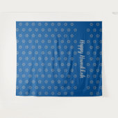 Davidstern | Mid Blue | Happy Hanukkah Background Wandteppich (Vorderseite (Horizontal))